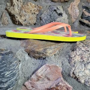 Abound Leyo Yellow Orange Snake Print Flip Flop Sandal